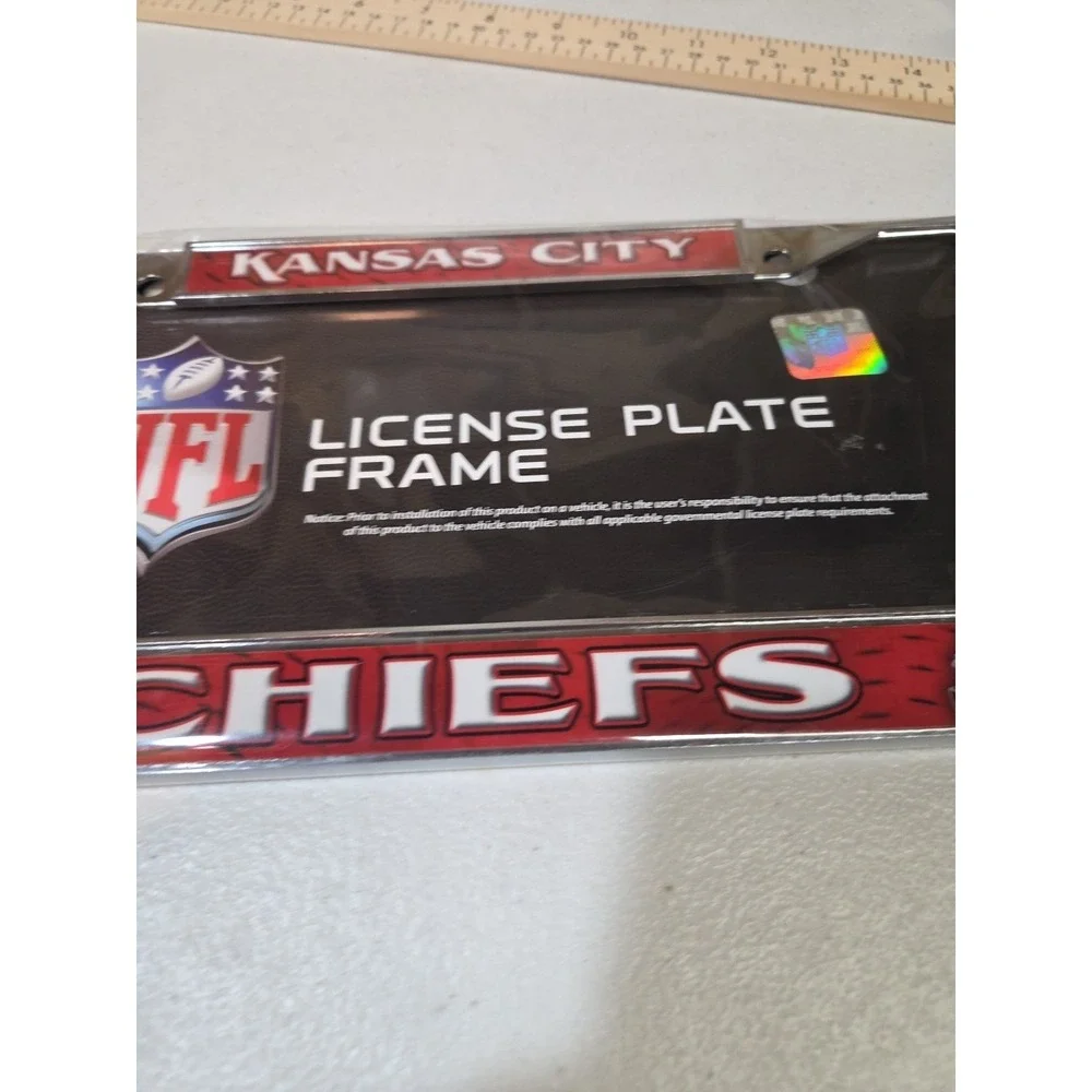 Kansas City Chiefs‎ 1 License Plate Frame New Official